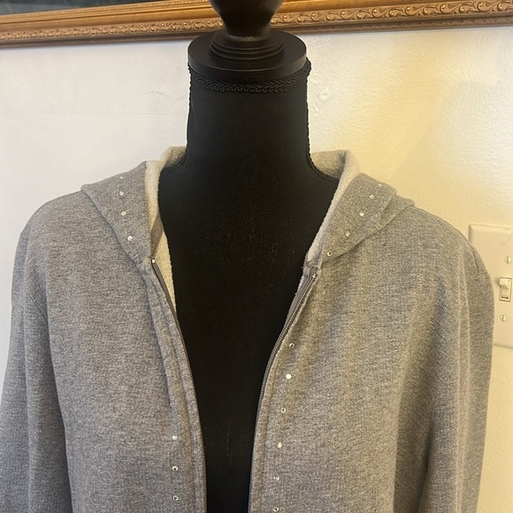 New York and Company Cotton Zip Up, Sz. XL. - Picture 2 of 13